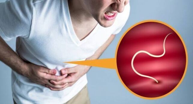 Болката в корема е симптом за наличие на паразити в организма
